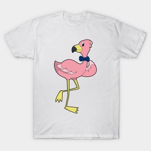 Flamingo as Gentleman with Tie T-Shirt